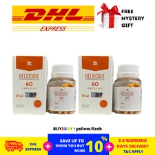 2 X HELIOCARE Oral 60 Capsules Sun Protection Sunblock FREE DHL SHIPPING