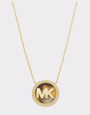 【SALE】Michael Kors MK Gold-Tone ペンダント ネックレス MICHAEL KORS Fashion MK Gold-Tone Stainless Steel Necklace