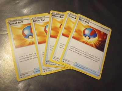 Pokemon TCG Sword & Shield Crown Zenith Great Ball x5 Playset 132/159