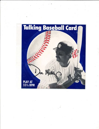 Don Mattingly Yankees Talking baseball card 33 1/2 record 1988 bx1a1