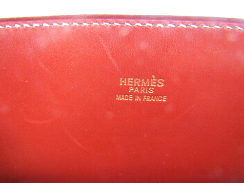 Hermes La Tote Box Calf Leather Bag Rouge Ash - Picture 11 of 14