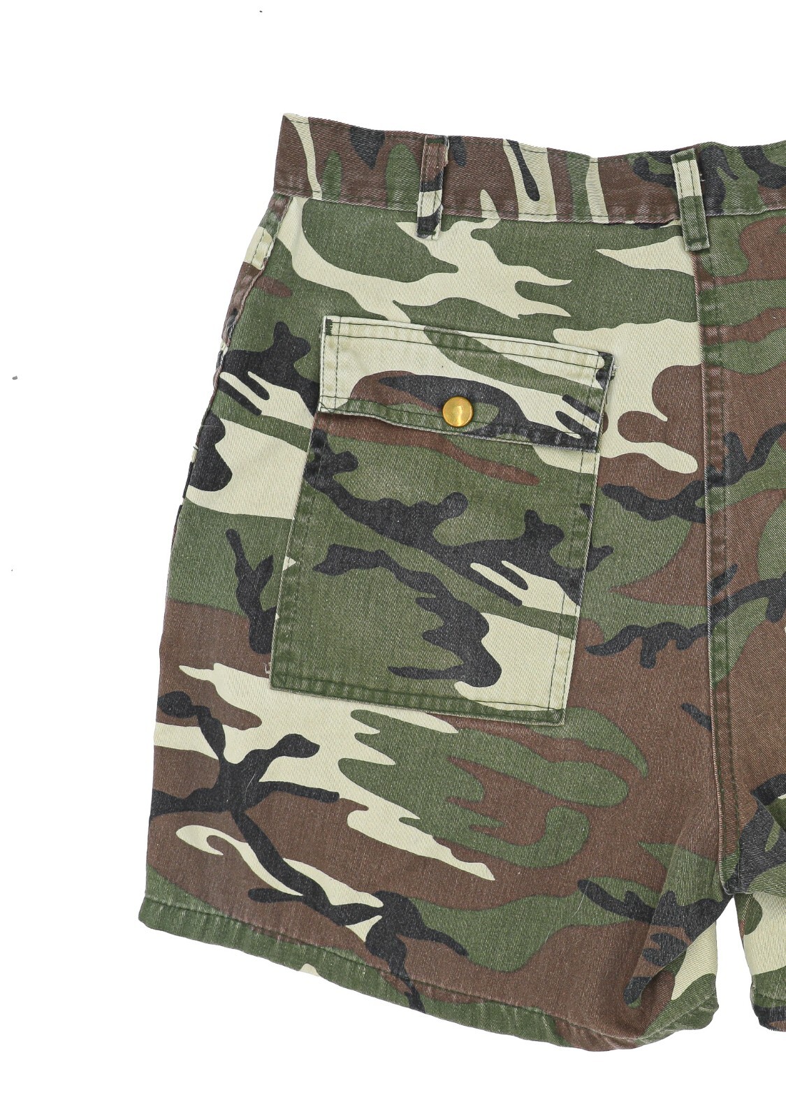 90s Camo Cargo Shorts Green Army Shorts High Waisted Size Medium Jean Shorts image 3