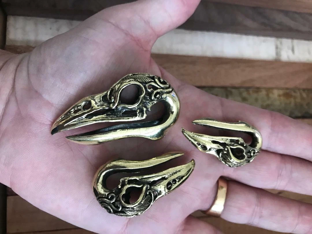 Bird skull ear best sale weights