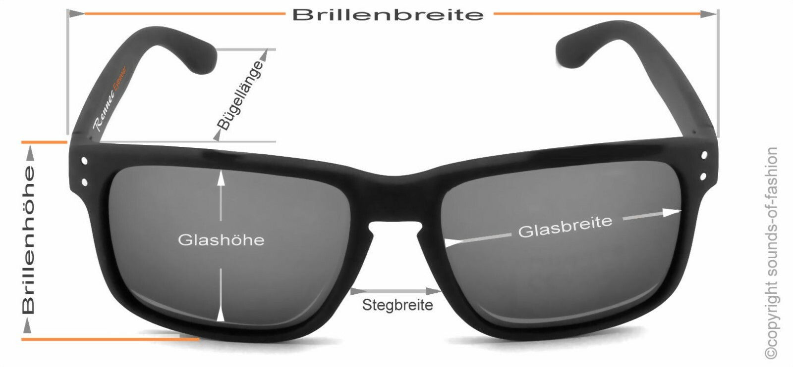 Rennec Herren Sonnenbrille Polarisiert Metal 100% UV 400 Pilotenbrille Schwarz