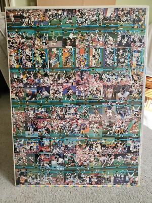 Rare 1991 Stadium Club Football Uncut Sheet 29 1/2'' x 40''  Marino Montana Elway
