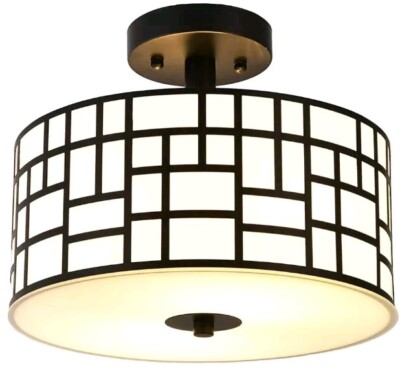 Sottae 12'Oil Rubbed Bronze Semi Flush Mount Ceiling Light Fixture New