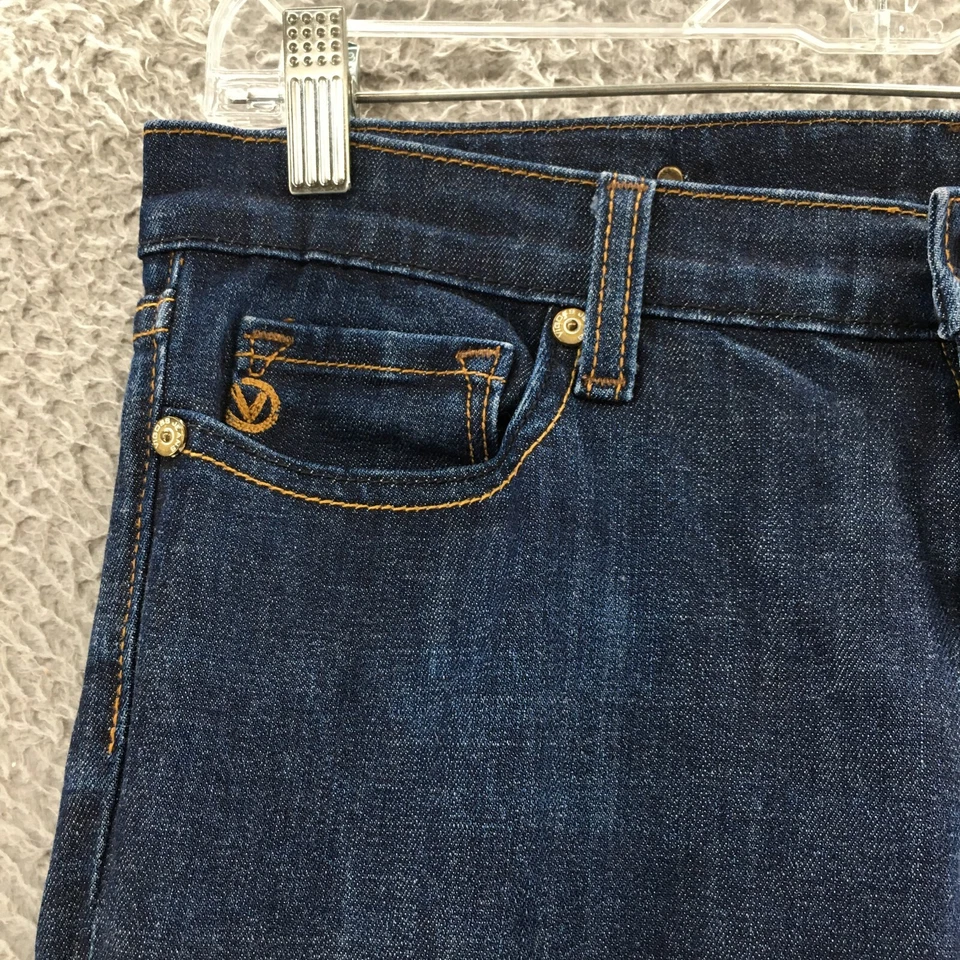 Vigoss Tapered Leg Jeans Womens 9 (actual 32x32) Blue Dark Wash Denim Mid Rise - Image 4 of 4
