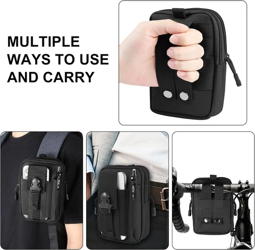 Universal Tactical Military Molle Cell Phone Holster Pouch Waist Pack Belt Bag - Picture 8 of 16