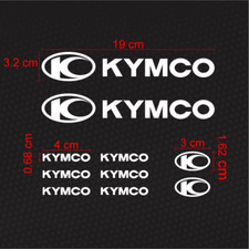 Set 10 Adesivi Compatibili Kymco in Vinile Prespaziato Moto Scooter