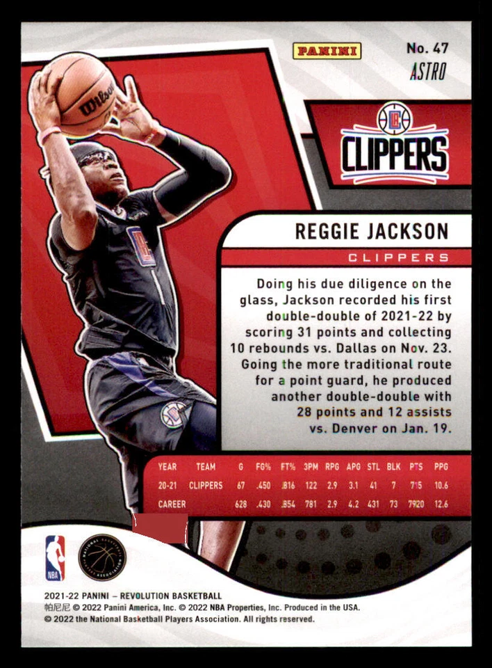 2021-22 Panini Revolution Astro #47 Reggie Jackson - Image 2 of 2