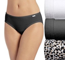 Women's 3-Pack Jockey Elance 100 Cotton Bikinis Panties Animal Print Size 5