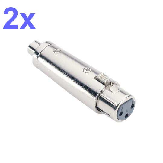 2x Adapter Cinch Female Auf Xlr Female Adam Hall Connectors 7858