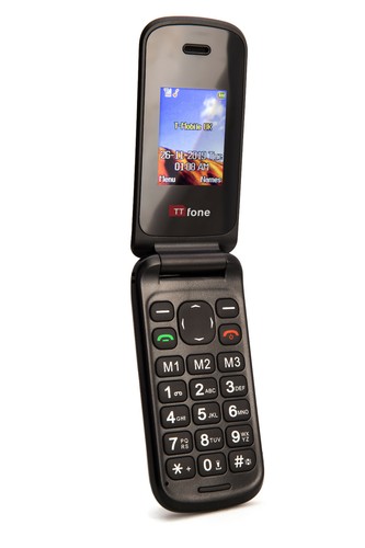 TTfoneTT140 Camera Bluetooth Cheapest Flip Mobile Phone Black O2 (Bundle) PAYG - Afbeelding 3 van 12