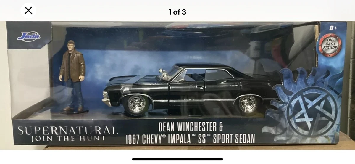 JADA 1:24 1967 CHEVROLET IMPALA & DEAN WINCHESTER FIGURE