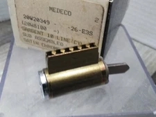 MEDECO LOCK CORE , 20W20349 26-ES3, FOR SARGENT SUB ASSEMBLED , SATIN CHROME