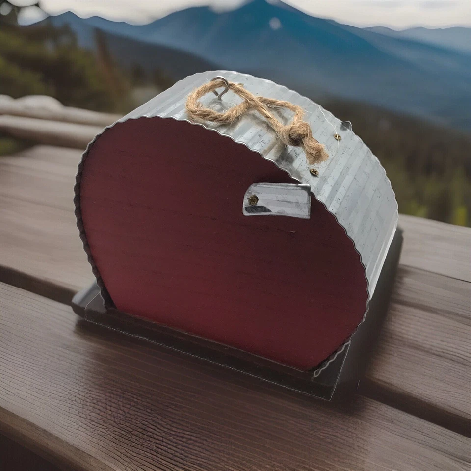 VALENTINE LOVE SHACK WOOD & METAL MOTOR HOME BIRD HOUSE FARMHOUSE RUSTIC COUNTRY - Image 3 of 4