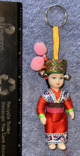 Llavero de colección para muñeca vestida con traje tailandés recuerdo - Imagen 4 de 5