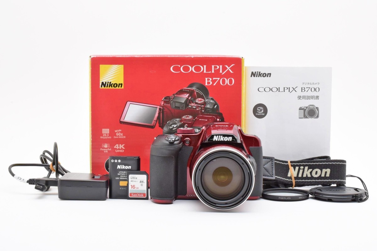 Nikon COOLPIX B700 20.2 MP Digital Camera Red color used item from