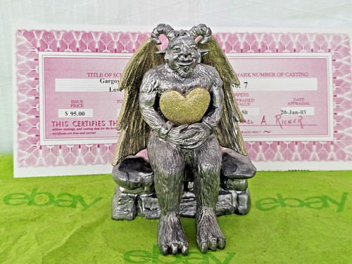MICHAEL RICKER 2002 PEWTER GARGOYLE Stoic Gothic 7/750
