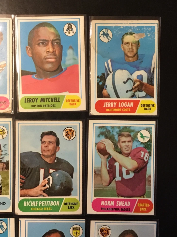 1968 Topps Football Lot (16) Mackey Alworth Snead + See Pics/Mixed Grade - Image 3 of 4