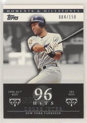 2007 Topps Moments & Milestones /150 Derek Jeter (1996 AL ROY 183 Hits) HOF 0i1b