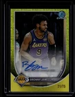 2025-26 Bowman Bronny James Jr. #BCA-BR Chrome Auto Yellow Mojo Refractor /75