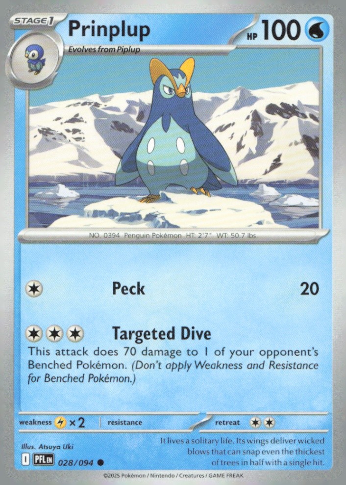 Prinplup Common ME02: Phantasmal Flames 028/094 NM