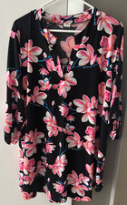 Sew in Love women's blouse top Sz 2X Floral print Polyester Made in USA