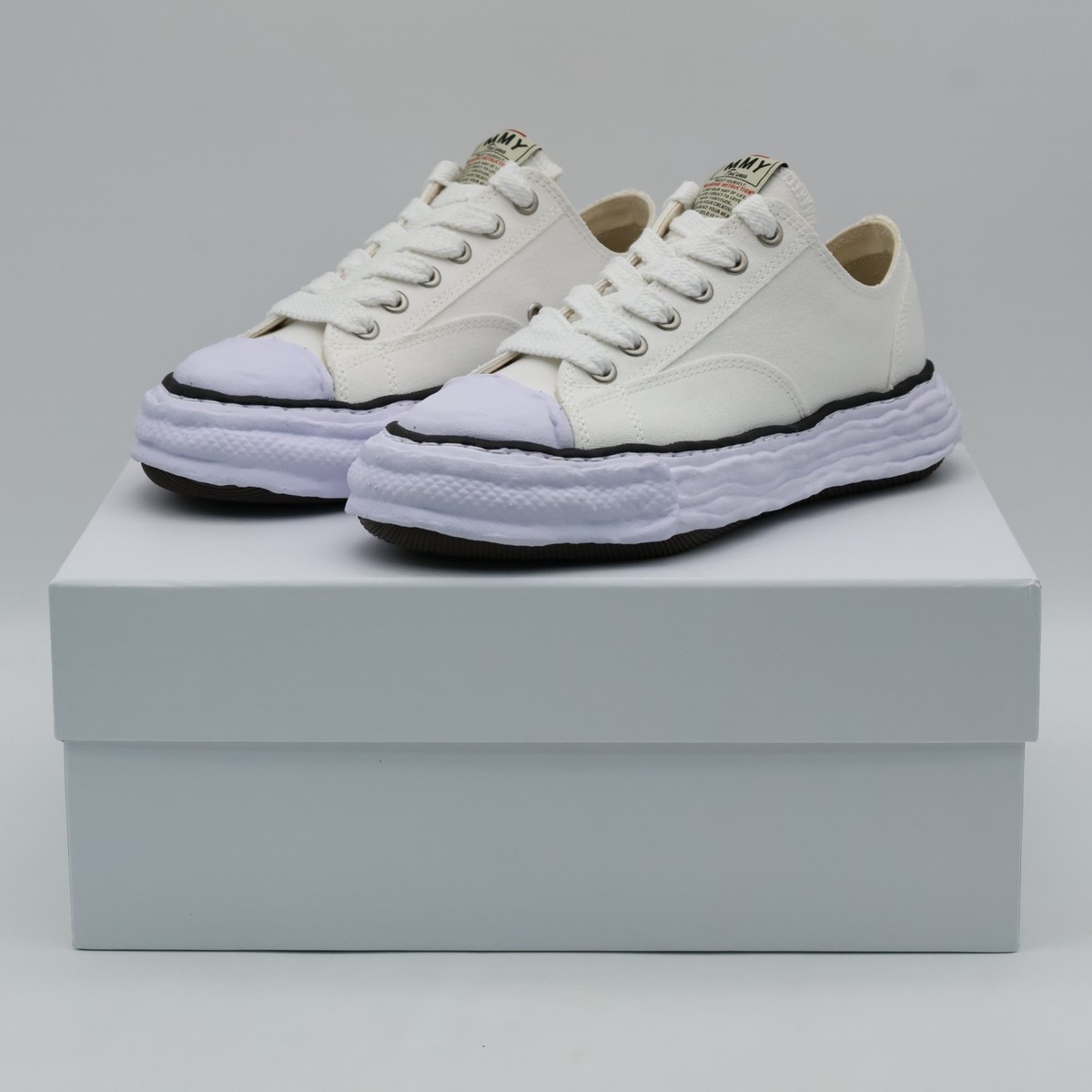 MIHARA YASUHIRO レザ- スニ-カ- ホワイト27cm Maison Mihara Yasuhiro Leather Peterson Low in White – Oneness