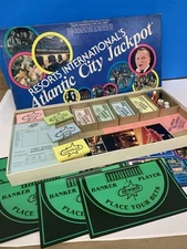 Vintage Atlantic City Jackpot Board Game 1982 Resorts Casino Hotel Near Complete