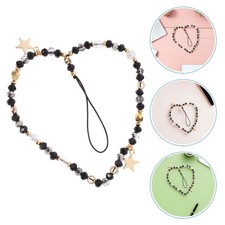 3 Pcs Beaded Phone Strap Mobile Crystal Chain Cellphone for Women