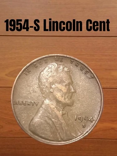 1954-S Lincoln Wheat Cent, Circulated Coin