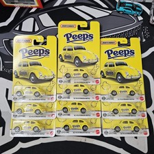 10 Matchbox VW 1962 Volkswagen Beetle Peeps Candy Easter Yellow