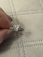 Pandora Silver Heart Ring – Sterling Silver S925 – Clear CZ – Discontinued BIN