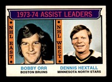 1974 O-Pee-Chee NHL #2 Bobby Orr/Dennis Hextall LL EX X3563863