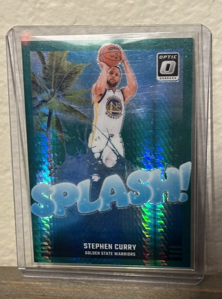 2024-25 Panini Donruss Optic Stephen Curry #2 Green Hyper Prizm Splash! /249