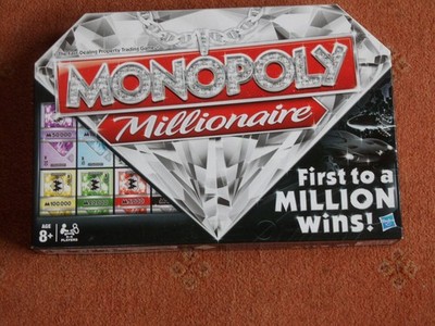 MONOPOLY MILLIONÄR VON HASBRO 2012 SEHR GUTER ZUSTAND KOSTENLOSER VERSAND
