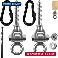 2-Pack Heavy Duty Swing Hangers with Bearings- 304 Stainless Steel Swing Hooks S