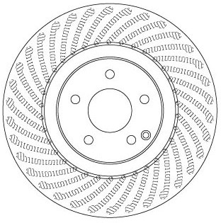 Disque de frein TRW DF6682S conçu en fonte premium avec finition protectrice noire