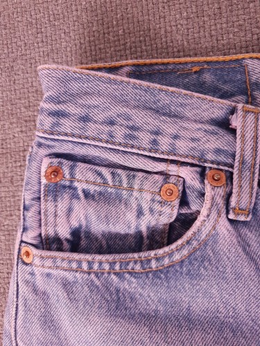 Vintage Levis Damen 501 JEANS (Etikett W28) W27" (Etikett L32) L 27 1/2" Größe - Bild 5 von 24
