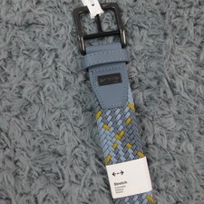 Nike G-Flex Golf Belt Mens Large L 40-42 Blue Gray Braided Stretch Woven NWT
