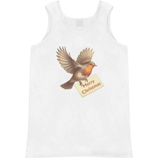 'Merry Christmas Flying Robin' Adult Vest / Tank Top AV055894 
