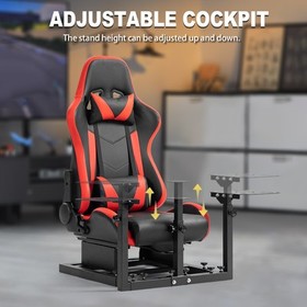 Marada Racing Flight Game Mount With Red Seat Compatible For Thrustmaster A10C