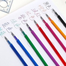 12 Pcs 0.7mm Penna Gel Ricariche Liscio Scrittura Cancellabile Ink per Agenda