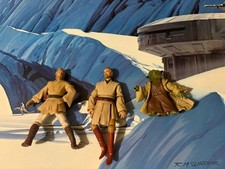 Star Wars action figures background Diorama, display, shelf  prints paintings 