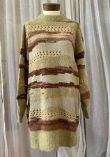 Cottagecore Chunky  Oversized Knit Sweater / dress Size S Alpaca Blend Fuzzy 