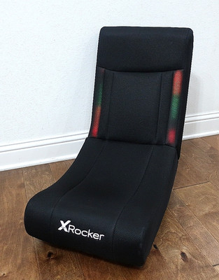 X Rocker Solo RGB Audio Floor Rocker Gaming Chair Black Mesh Foldable Video Game