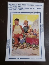 BAMFORTH COMIC POSTCARD 1940 "HAD THIS PRAM FOR 14 YEARS NOW"