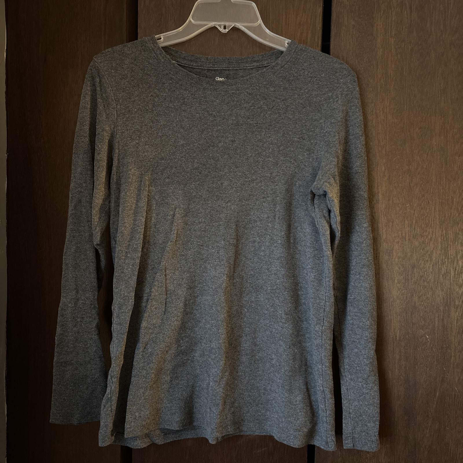 GAP Favorite Tee Womens Size L Crew Neck Gray Long Sleeve Casual Basic T-Shirt