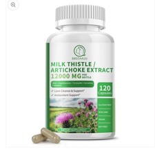 Milk Thistle/Artichoke Extract Liver Detox Supplement - 120Veg Tablets